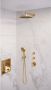 Brauer Gold Edition Thermostatische Inbouw Regendouche Set 24 30cm Douchekop met Plafondarm 3-Standen Handdouche Doucheslang Geïntegreerde Glijstang Goud Geborsteld PVD - Thumbnail 3