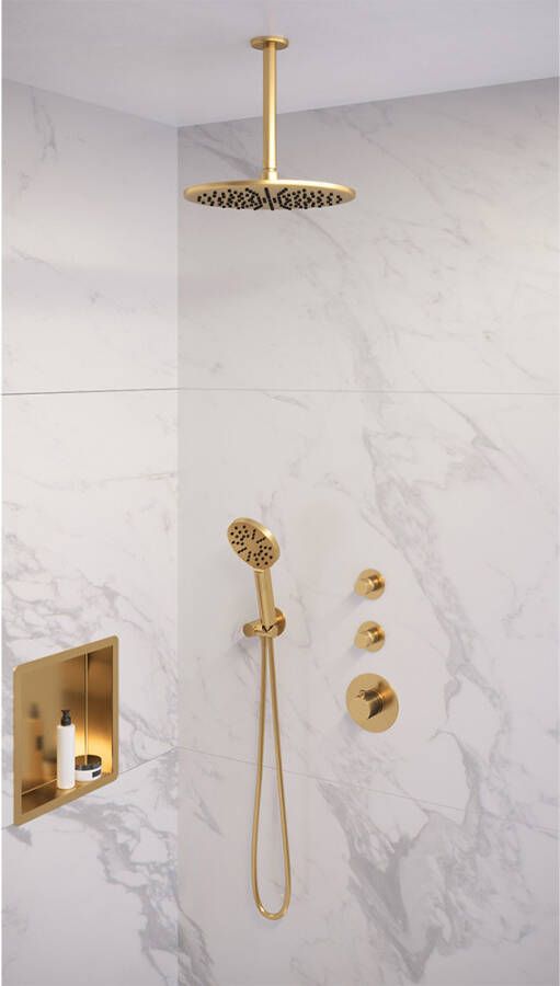 Brauer Gold Edition doucheset ronde handdouche 30 goud