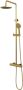 Brauer Gold Edition Regendoucheset opbouw hoofddouche 20cm glijstang handdouche rond 3 standen gladde knoppen PVD geborsteld goud 5-GG-007-2 - Thumbnail 3