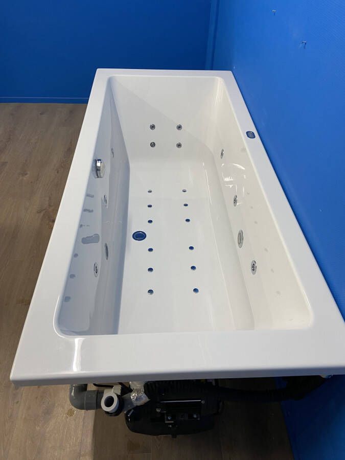 Bruynzeel Plano bubbelbad met Premium systeem 180x80 wit