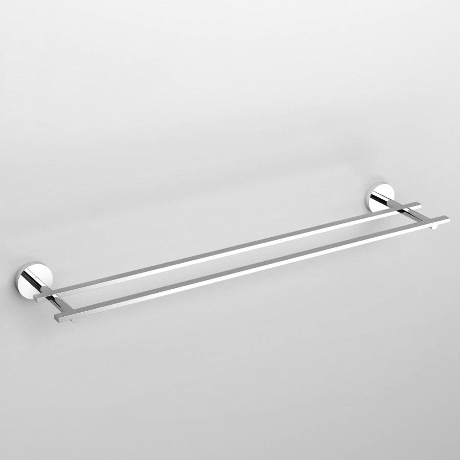 Clou Flat handdoekrek 60cm dubbel Chroom CL 09.02053