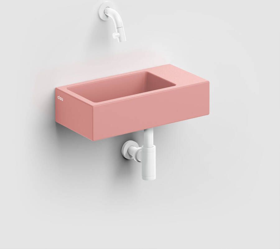 Clou Flush 3 fontein 36x18cm zonder kraangat rechts mat roze ker. CL 03.40031 - Foto 2