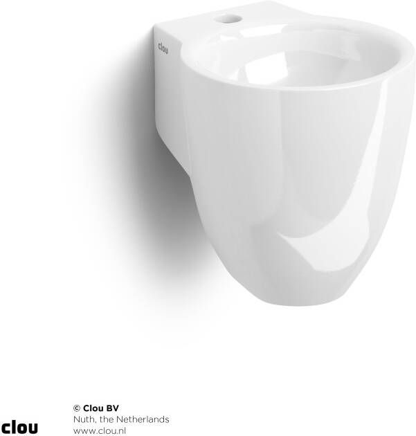 Clou Fontein Flush 6 met Plug en Bekersifon 27x28x31.5 cm Mat of Glanzend in 3 kleuren (met of zonder kraangat) - Foto 6