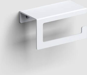 Clou Fold toiletrolhouder met cover gebogen model mat wit