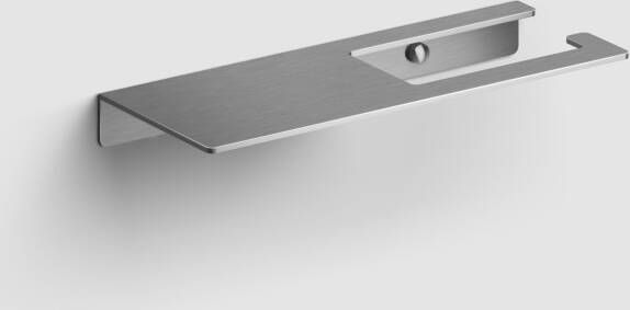 Clou Fold toiletrolhouder zonder klep met planchet rvs geborst. CL 09.04028.41