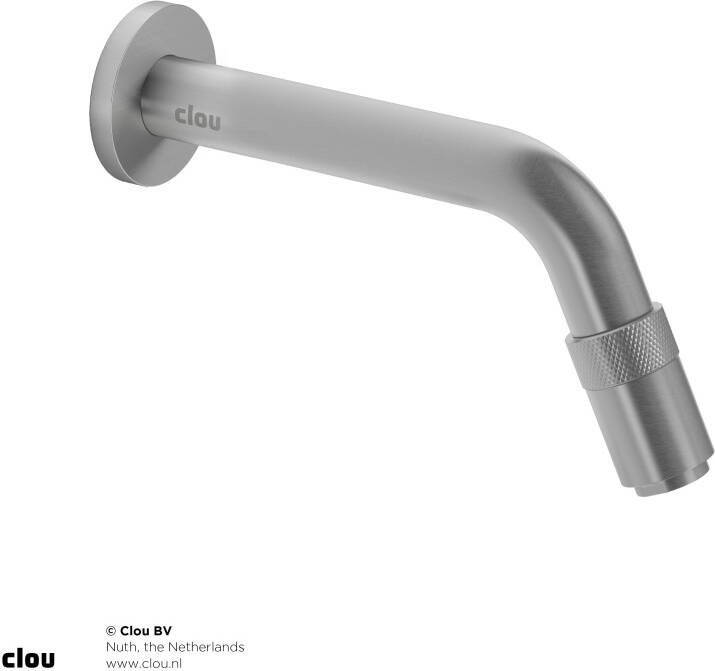 Clou Freddo 11 fonteinkraan wandmontage rvs geborsteld CL 06.03015.41 - Foto 2