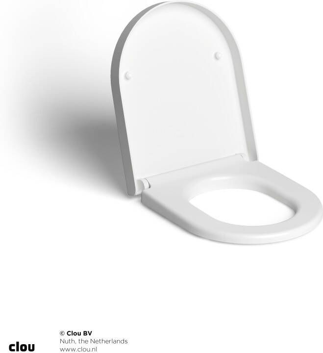 Clou Hammock toiletzitting met deksel 36.8x43.3x5cm softclose ABS wit mat CL 04.06040.20 - Foto 2