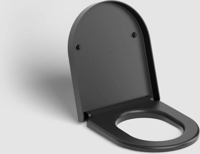 Clou Hammock toiletzitting met deksel 36.8x43.3x5cm softclose Zwart mat CL 04.06040.21