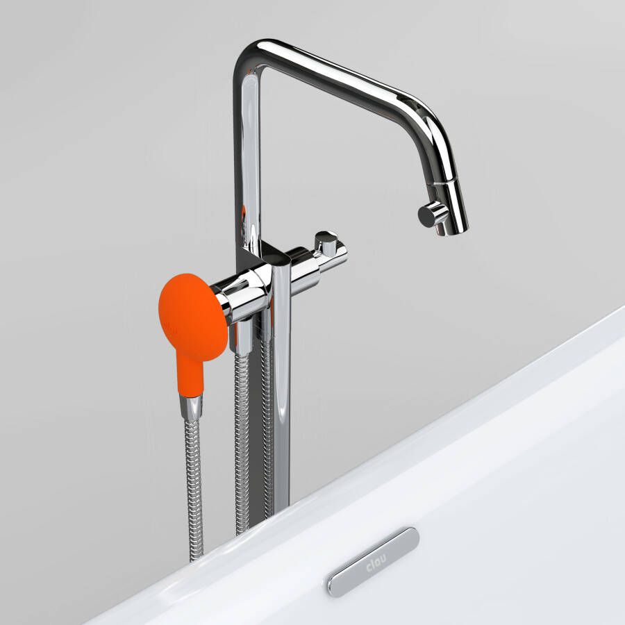 Clou Kaldur kranen chroom vrijstaande badmengkraan 20.3x99.3cm CL 06.25.005.29