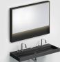 Clou Look at Me spiegel met 2700K LED-verlichting met een omlijsting in mat zwart. 110x8x80 (bxdxh) - Thumbnail 2