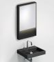 Clou Look at Me spiegel met 2700K LED-verlichting met een omlijsting in mat zwart. 50x8x80 (bxdxh) - Thumbnail 2