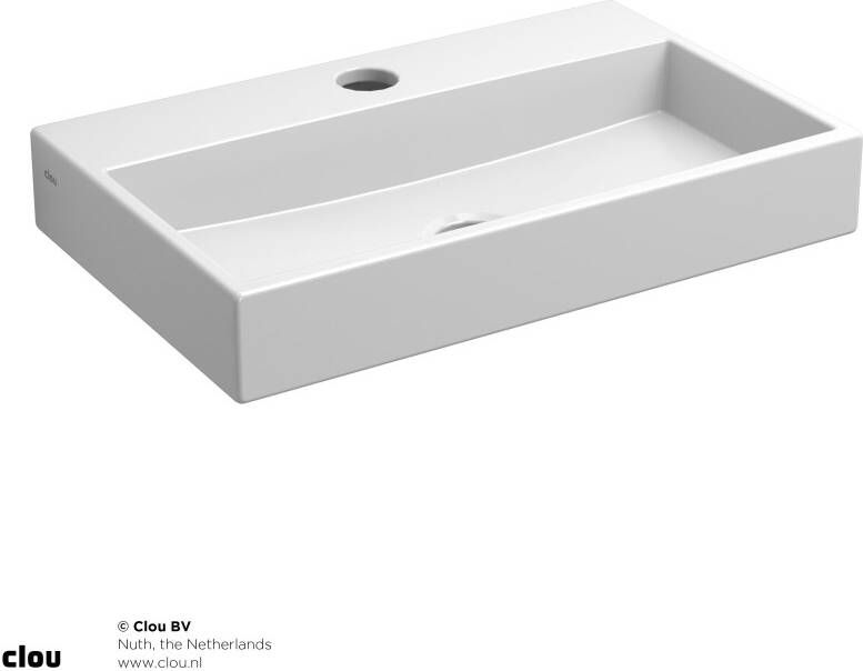 Clou Fontein Mini Wash Me 38x24x6cm Keramiek Glans Wit (Met Kraangat)