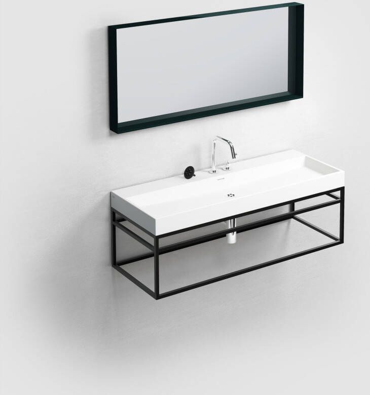 Clou (New)Wash Me Frame kokerprofiel kast mat zwart poedercoating zonder bodem 110x42x30(bxdxh )