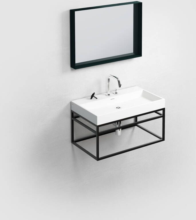 Clou (New)Wash Me Frame kokerprofiel kast mat zwart poedercoating zonder bodem 70x42x30(bxdxh )