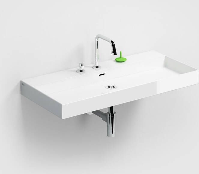 Clou New Wash Me wastafel 90cm zonder plug wit keramiek