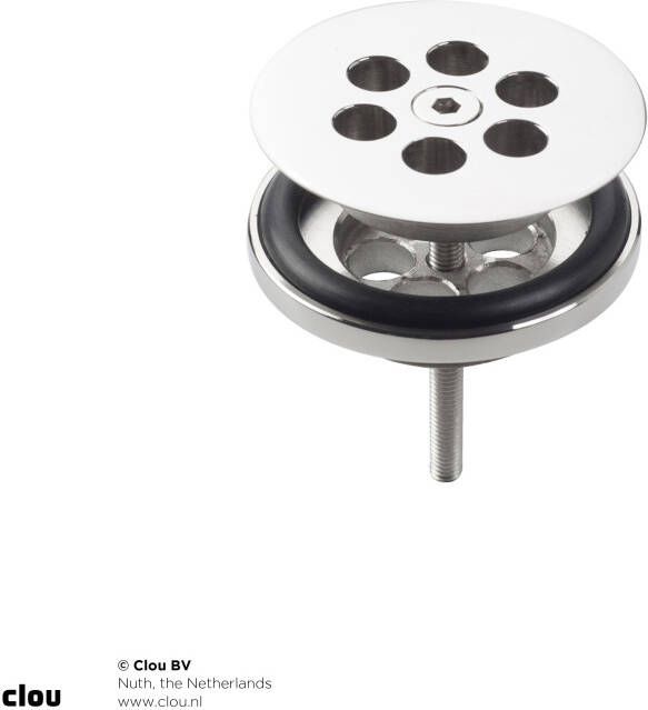 Clou Wash Me plug voor siliconen waterstop rvs Chroom CL 06.51010.40