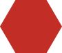 Codicer Hex25 Basic hexagon vloertegel 25x22 Rojo - Thumbnail 1