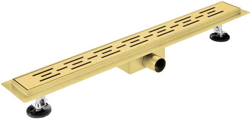 Creavit Aloni Inox RVS douchegoot 100 geborsteld goud