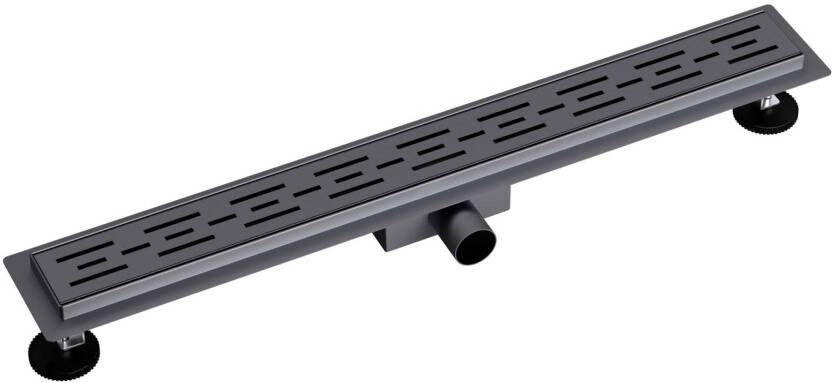 Creavit Aloni Inox RVS douchegoot 60 gunmetal grijs