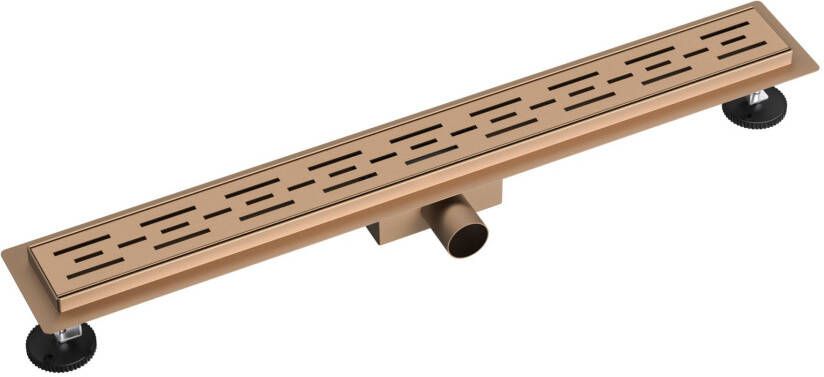 Creavit Aloni Inox RVS douchegoot 80 geborsteld koper