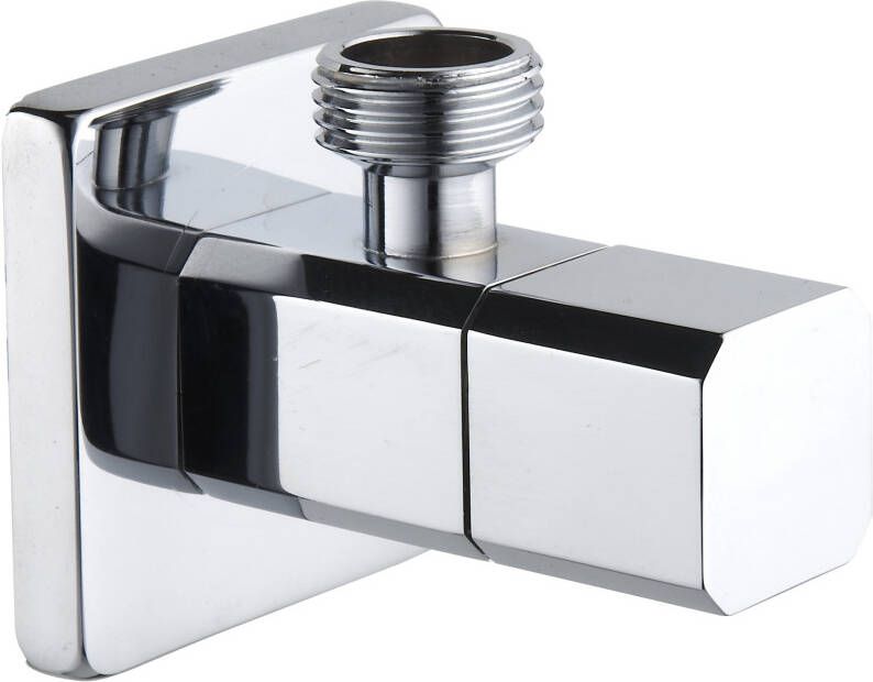 Boss & Wessing Hoekstopkraan BWS Quadro Met Rozet 1 2x3 8 mm Chroom