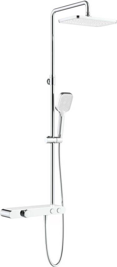 Creavit Aloni thermostatische douchekraan chroom wit