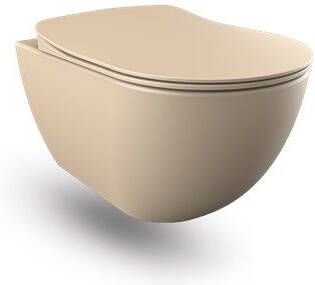 Creavit Freedom hangtoilet met bidet met spoelrand mat cappucino