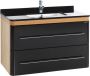 Creavit Piano 100 badkamermeubel 100x85 zwart en bruin - Thumbnail 1