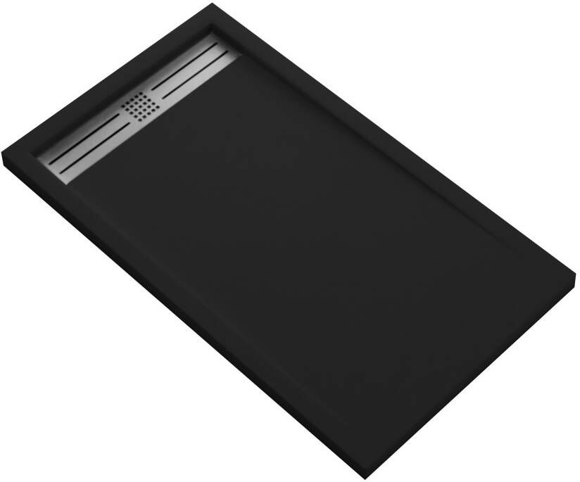 Boss & Wessing Douchebak BWS Veroni Elite 140x90 cm Composietsteen Mat Zwart