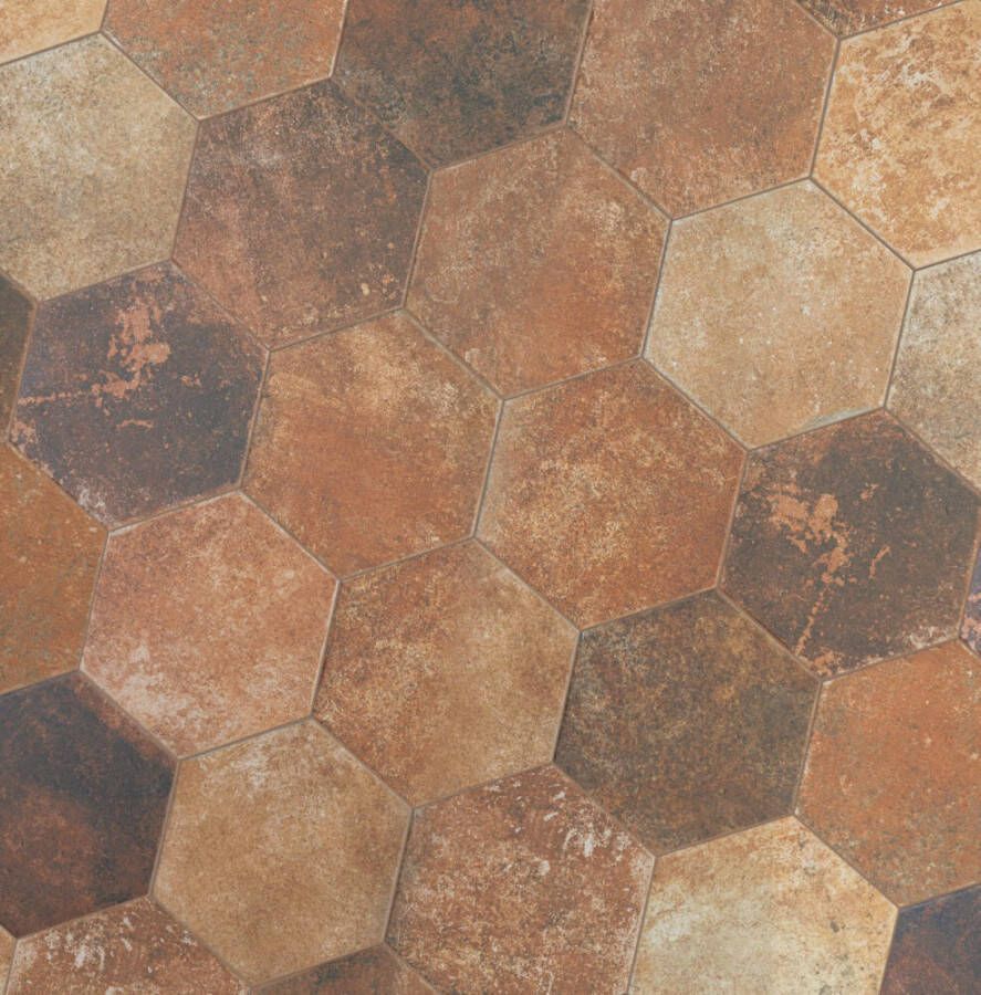 DATEG Pompeia hexagon tegel 20x24 marron