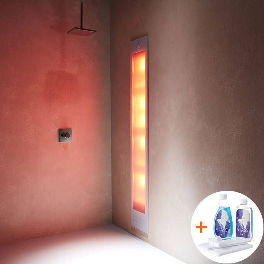 Douche Concurrent Sunshower Deluxe White UV en Infrarood Inbouwapparaat 32x187x16cm Full Body 2000watt Aluminium - Foto 3