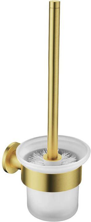 Aloni toiletborstel met houder geborsteld goud