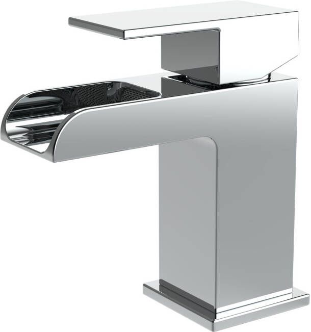 Aloni waterval wastafelmengkraan vierkant chroom