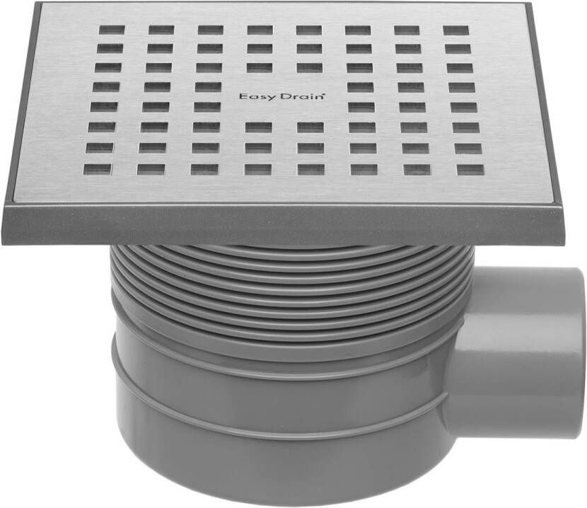 Easy Drain Aqua quattro vloerput abs 15x15cm horizontaal diameter 5cm AQUA15X15MSI