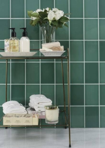 Adex Rivièra Liso rechthoekige wandtegel 15x10 Rimini Green