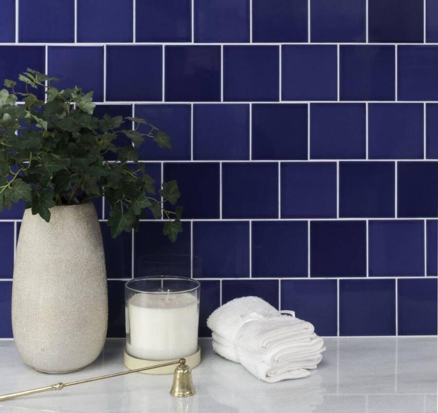 Adex Rivièra Liso rechthoekige wandtegel 15x10 Santorini Blue