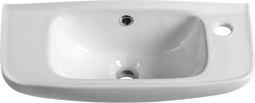 Aqualine Cloakroom keramische wastafel 51x22cm