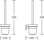 Sapho Toiletborstelhouder Samba Hangend 40.6x11.5x14 cm Chroom - Thumbnail 3