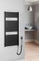Aqualine Tondi elektrische handdoekradiator 300W 45x97 mat zwart - Thumbnail 2