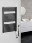 Aqualine Tondi elektrische handdoekradiator 400W 60x97 mat zwart - Thumbnail 3