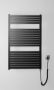 Aqualine Tondi elektrische handdoekradiator 400W 60x97 mat zwart - Thumbnail 4