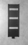 Aqualine Tondi handdoek radiator 45x133 mat zwart - Thumbnail 2