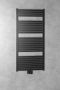 Aqualine Tondi handdoek radiator 60x133 mat zwart - Thumbnail 2