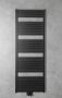 Aqualine Tondi handdoek radiator 60x169 mat zwart - Thumbnail 3