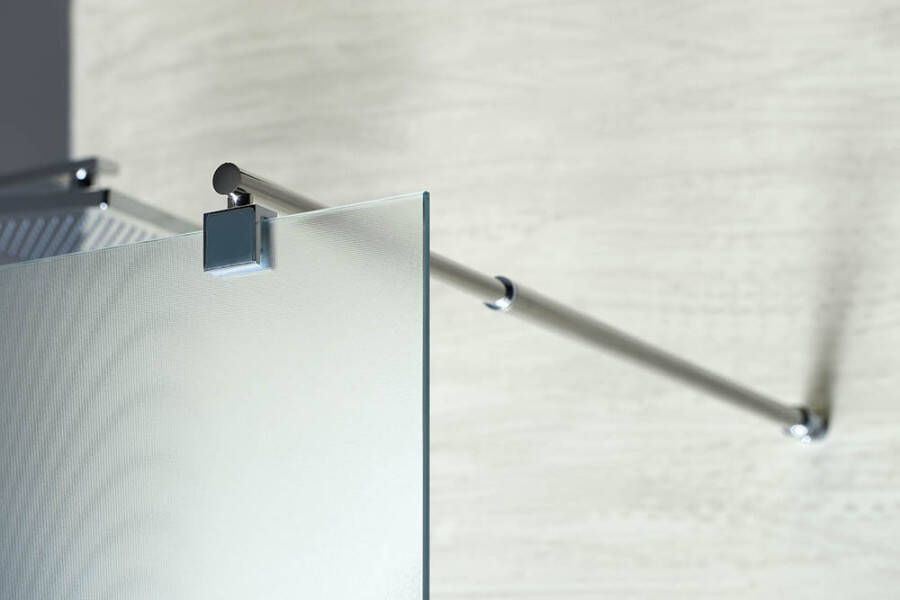 Aqualine Walk In inloopdouche matglas 110x190 cm 6 mm mat veiligheidsglas