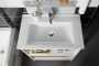 Aqualine Zuno 75 Wastafel voor badkamermeubel 75x45 wit - Thumbnail 2