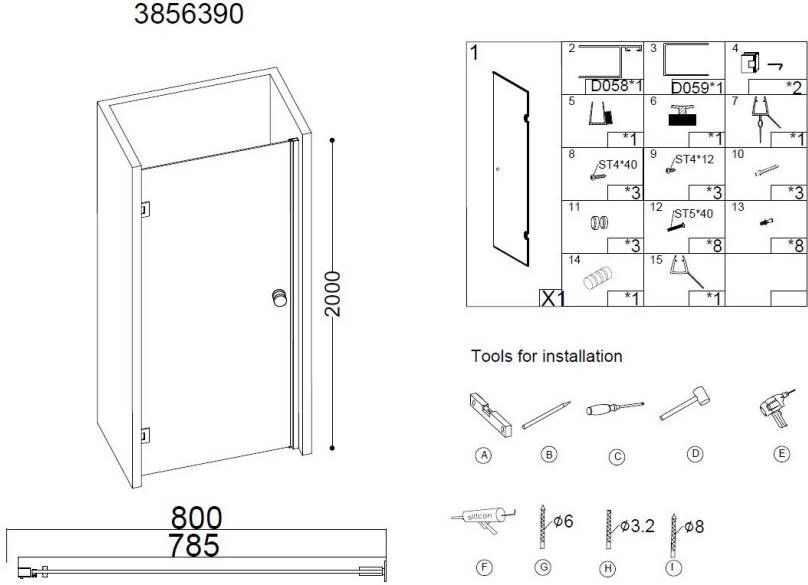 Best design ERICO Nisdeur 80x200cm Nano