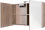 Best Design Halifax spiegelkast 100x60cm met opbouwverlichting MDF houtlook 4014650 - Thumbnail 3