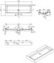Douche Concurrent Wastafel Hangend Opera 100 Rechthoek 100x42x10cm Solid Surface Mat Wit - Thumbnail 2