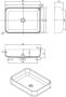 Douche Concurrent Waskom Opbouw Dipsy Rechthoek 55x40x13cm Solid Surface Mat Wit - Thumbnail 3